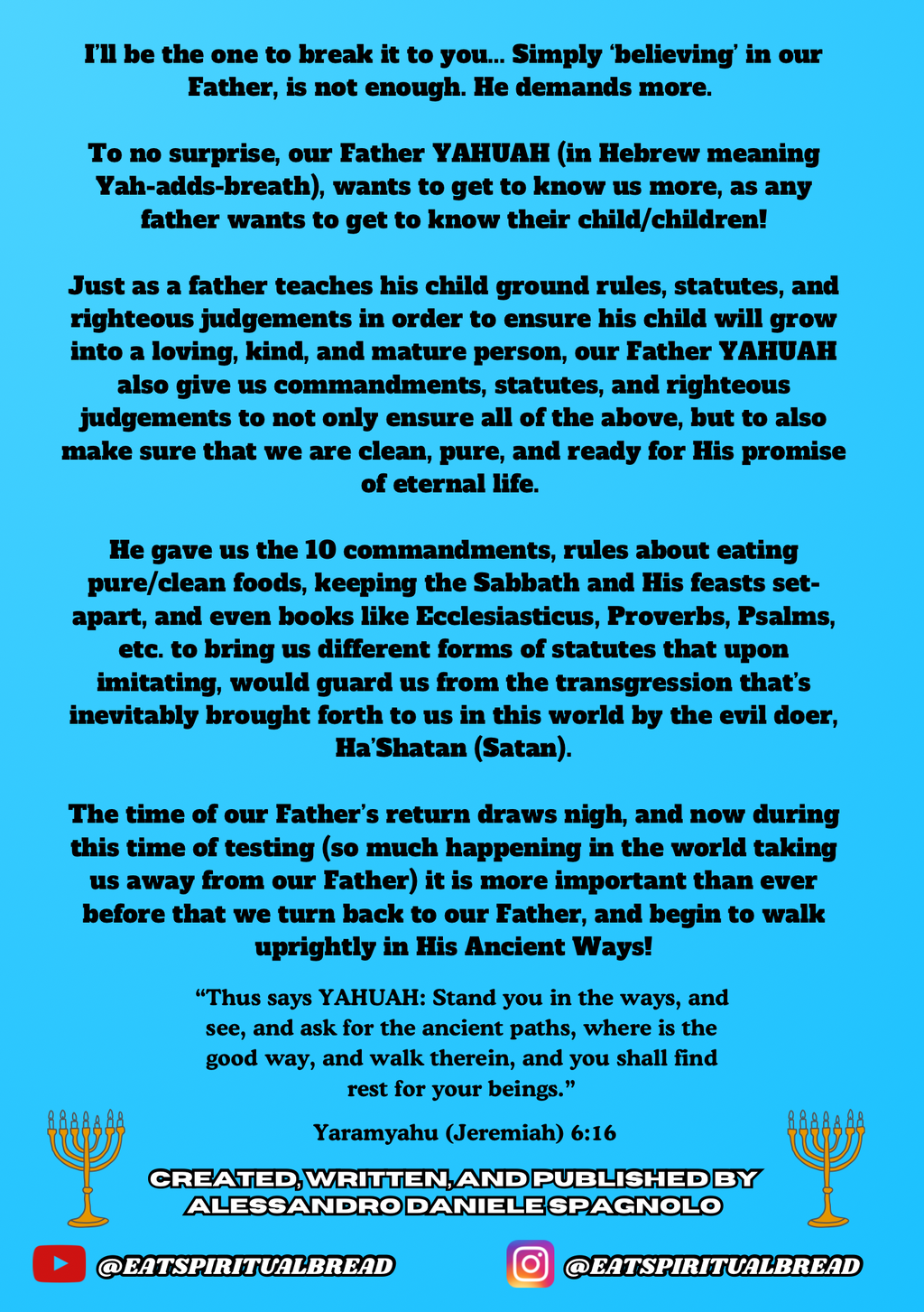 YAHUAH Daily Bread Box & Book Set